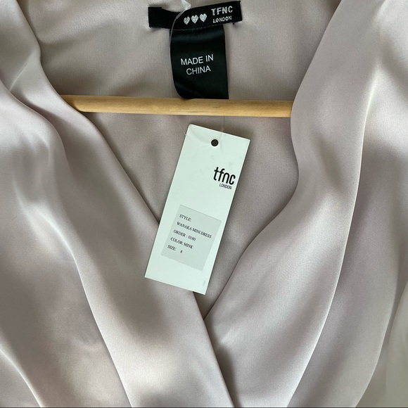 Brand New Satin Long Sleeve Front Wrap Dress- ASOS - Picture 6 of 12